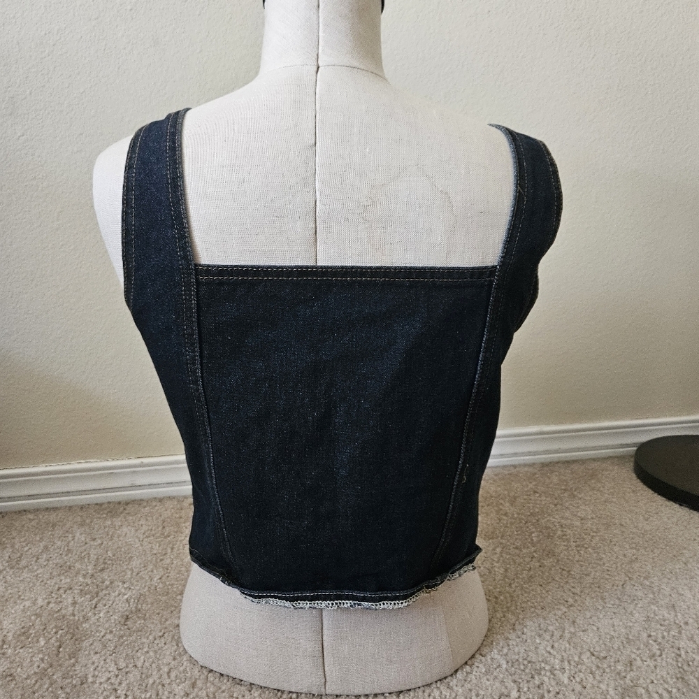 Denim Button-Up Tank Small - Picture 4 of 7